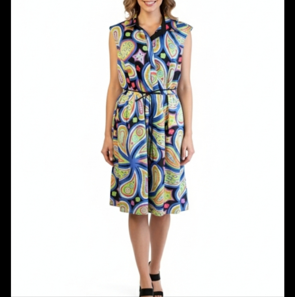 Ellen Tracy floral sleeveless dress size 16